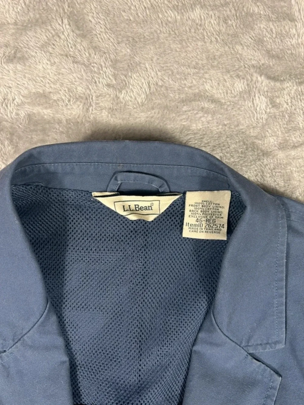 l.l.bean field blazer jacket size 46 REG